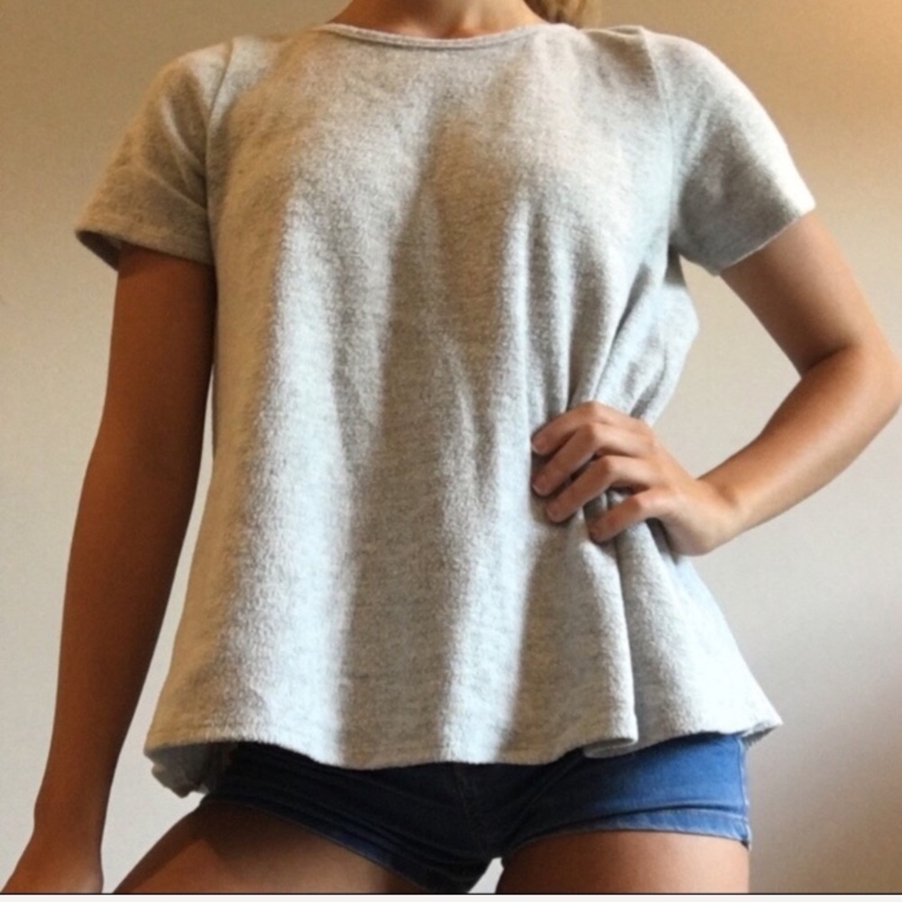 Fuzzy Peplum Knit Sweater Top